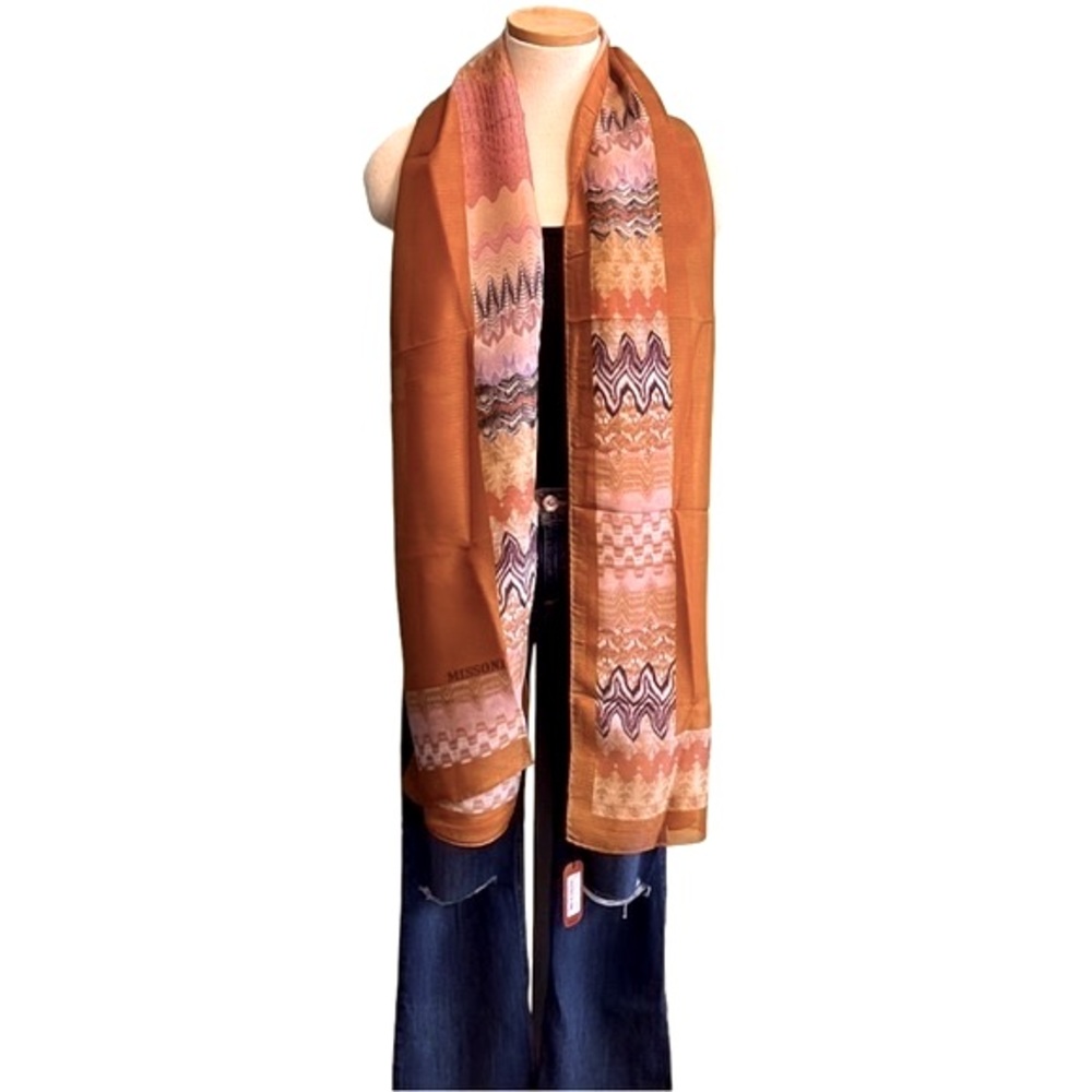 Missoni Printed Signature Embossed Shawl Scarf